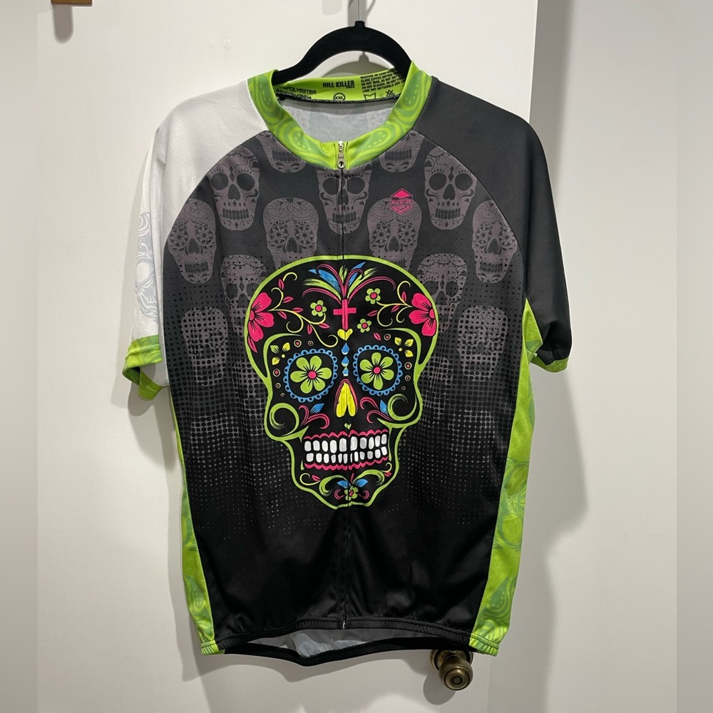 Hill Killer Dia de Los Muertos Cycling Shirt Size XXL